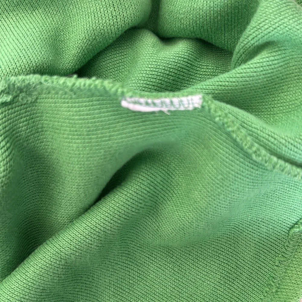 Zara Bright Green Knit crop Sweater long sleeve